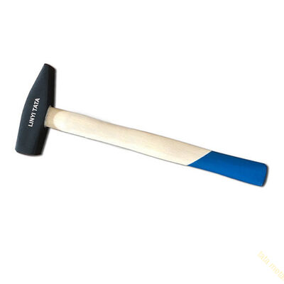 Machinist's hammer with steel forged hammer head wooden handle