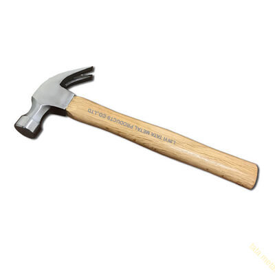 American type claw hammer with wooden handle