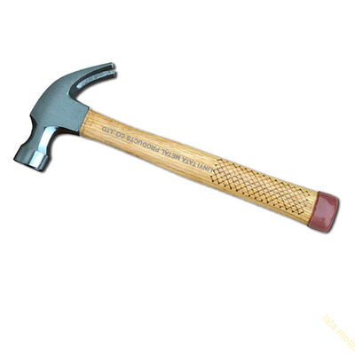 American type claw hammer with wooden handle