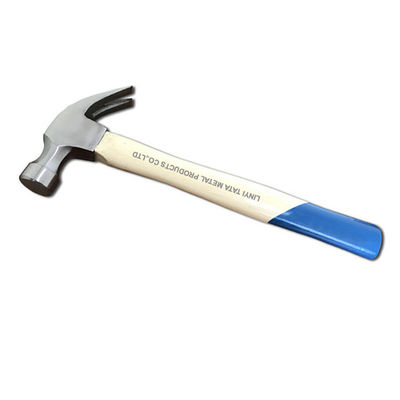 American type claw hammer with wooden handle