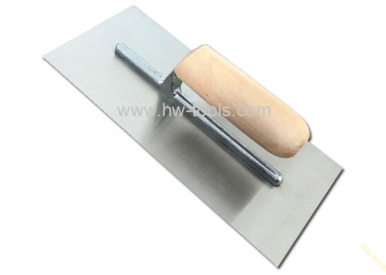 Carbon steel blade plastering trowel with wooden handle HW02101