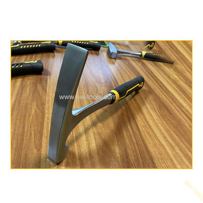 Mason's hammer with forged steel construction & shock reduction grip