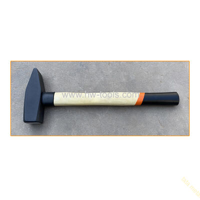 Forged steel Machinist's hammer with ring protect wooden handle