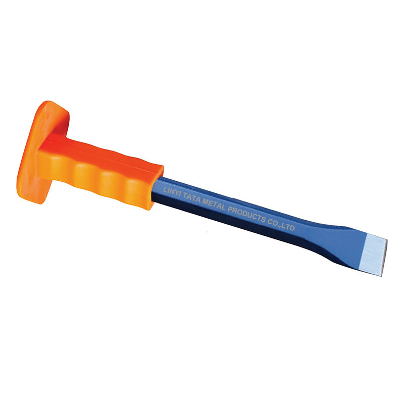 Chisel en frío de acero de alto carbono con soporte de caucho TPR para trabajos difíciles de chisel