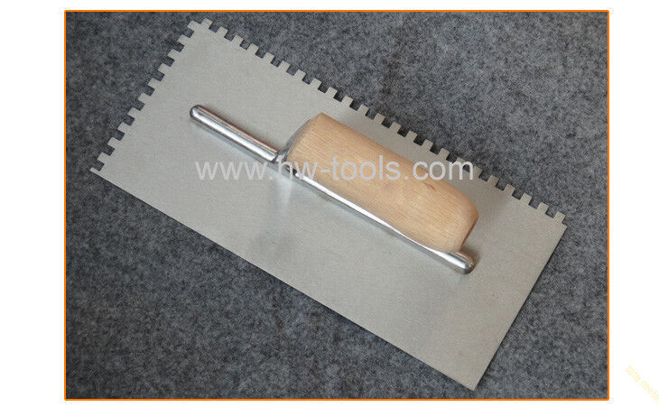 Carbon steel blade plastering trowel with teeth HW02102