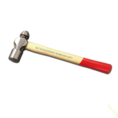 Ball pein hammer with wooden handle