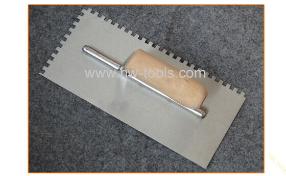 Carbon steel blade plastering trowel with teeth HW02102
