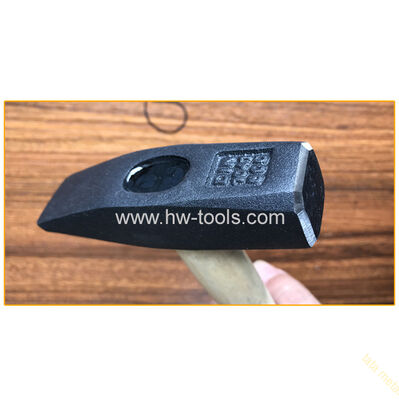 Machinist's hammer with steel forged hammer head wooden handle
