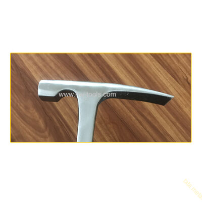 Mason's hammer masonary tool with forged steel construction & shock reduction grip