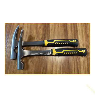 Mason's hammer with forged steel construction & shock reduction grip