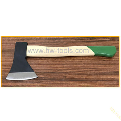 Axe with wooden handle