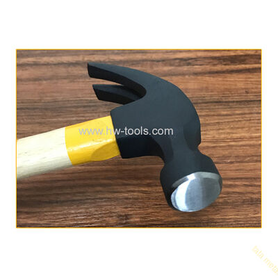 American type claw hammer with wooden handle